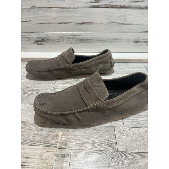 To Boot New York Adam Derrick Suede Driving Shoes Loafers Slip On Gray 9 Italy - Picture 2 of 8